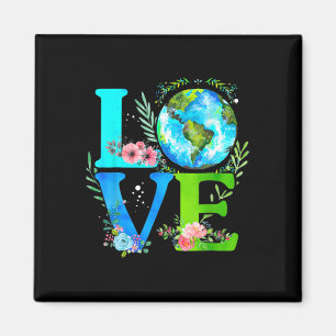 Imã O Dia da Terra Ama o Mundo Aniversário Eco Consciê