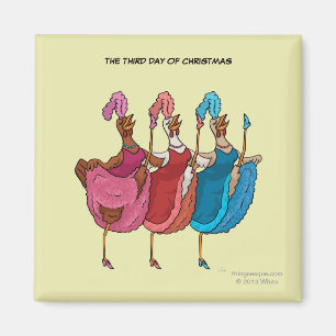 Imã ó Dia do ímã do Natal (três galinhas francesas