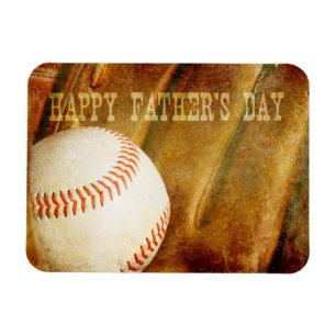 Ímã O dia dos pais feliz desvaneceu-se basebol