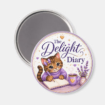O Diário Delícia Gato Fofo Roxo Dourado