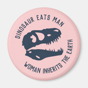Imã O "dinossauro come o homem, mulher herda a terra "