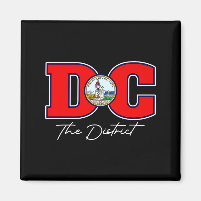 Imã O Distrito De Washington Dc Lembrança De Férias No (Frente)