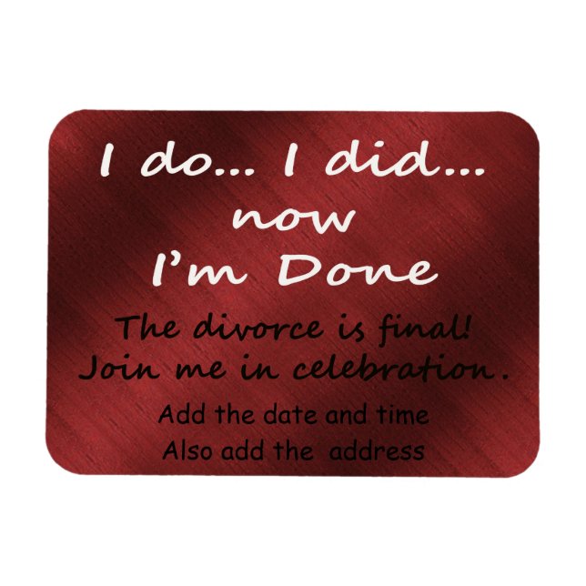 Ímã O Divórcio é Final (Horizontal)