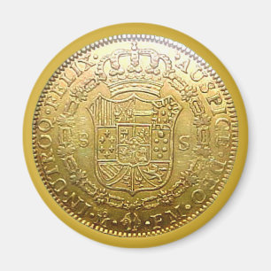 Imã O Doubloon Dourado espanhol do falso ata a