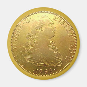 Imã O Doubloon Dourado espanhol do falso dirige o ím