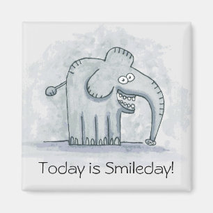 Imã O elefante inspirador engraçado é hoje Smileday