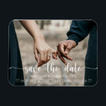 Ímã O Elegante Moderno Salva O Magneto De Fotografias<br><div class="desc">Anuncie sua data de casamento e localização com esses modernos imã salve o dia elegantes. Personalize com uma foto e seus detalhes de casamento.</div>