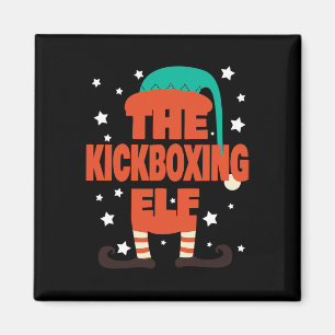Imã O Elfo de Kickboxing de Natal de Pijama - C de Kic