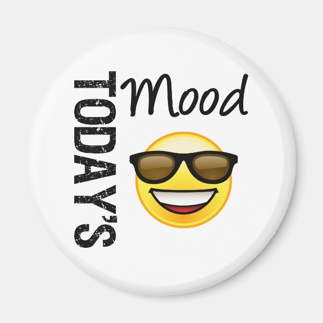 Imã O Emoticon do Humor de Hoje Legal com os Shades (Frente)