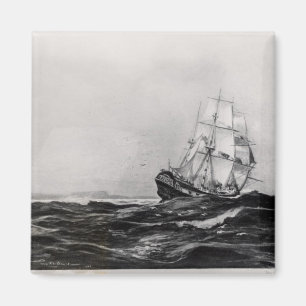 Imã O Endeavor no Mar, 1900, gravado por Lowy