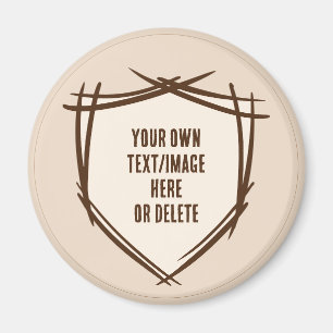 Imã O escudo do Cavaleiro. Casaco de armas. Crachá de 