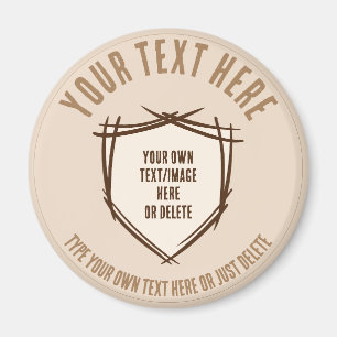 Imã O escudo do Cavaleiro. Casaco de armas. Crachá de 