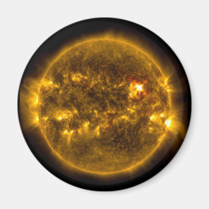 Imã O espaço Sun com alargamentos solares
