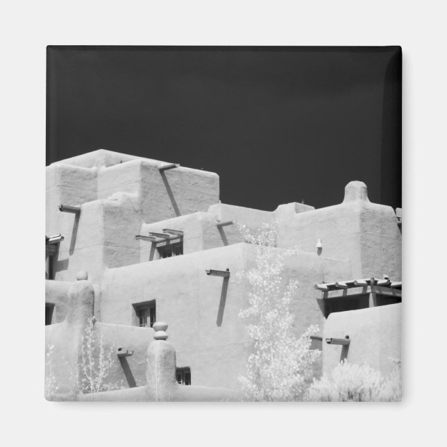 Imã O estilo Pueblo adobe Inn em Loretto, Papais noeis (Frente)