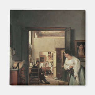 Imã O estúdio de Ingres em Roma, 1818