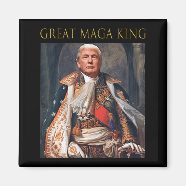 Imã O Excelente Maga King Divertido Trump Ultra Maga K (Frente)