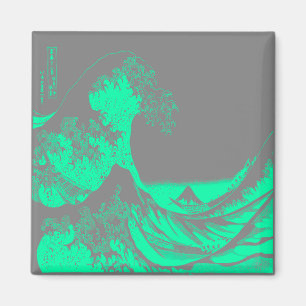 Imã O Excelente Onda As Redes De Cinza E Verde Seafoam