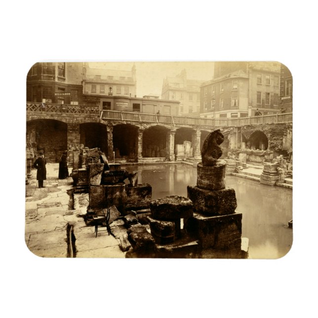 Ímã O Excelente Roman Bath, Bath (foto b/w) (Horizontal)
