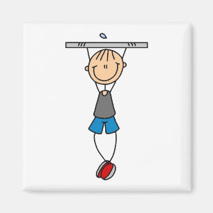 Imã O exercício Chin levanta o camiseta e os presente