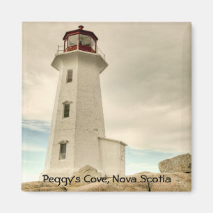 Imã O farol, a angra de Peggy, Nova Escócia.