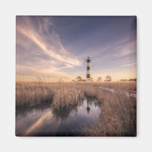 Imã O farol da ilha de Bodie no por do sol