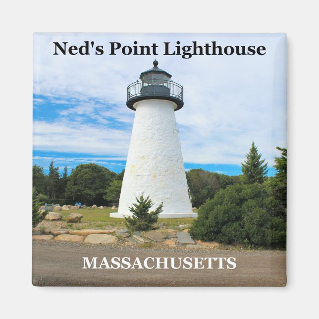 Imã O Farol Point de Ned, Massachusetts Magnet (Frente)