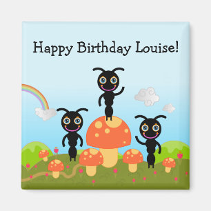 Imã O feliz aniversario diz as formigas