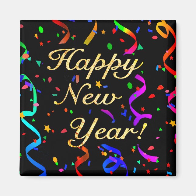 Imã O "feliz ano novo! "ímã (Frente)