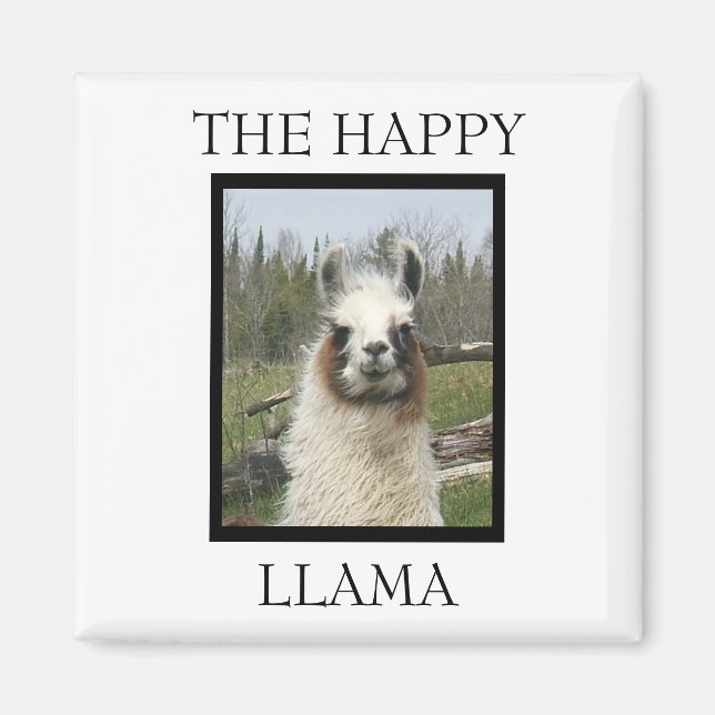IMÃ O FELIZ LLAMA MAGNET (Frente)