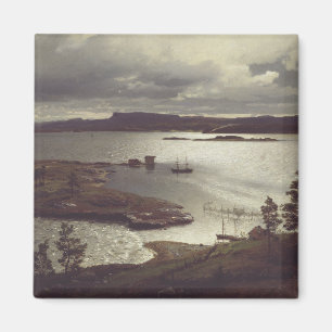 Imã O Fiorde de Sandvik por Hans Gude