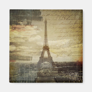 Imã O francês scripts a torre Eiffel moderna de Paris