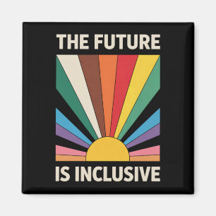Imã O Futuro É Inclusivo LGBTQ Orgulho Aliado Arco-íri