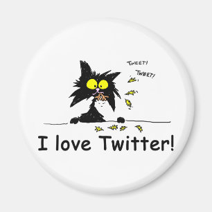 Imã O gatinho do tufo ama o Twitter