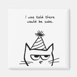 Imã O gato deia aniversários - ímã engraçado do ga