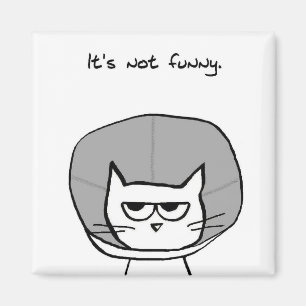 Imã O Gato e o Cone da Vergonha - Magneta de Gato Engr