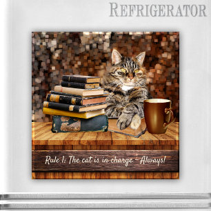 Imã O gato engraçado registra o ímã do café