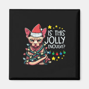 Imã O Gato Irritado De Natal É Um Gato Jolly Suficient