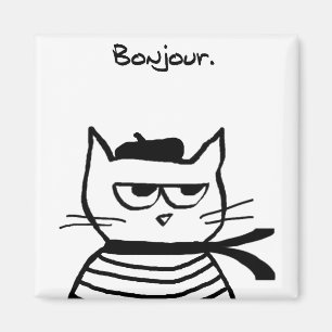 Imã O gato irritado é tão muito francês