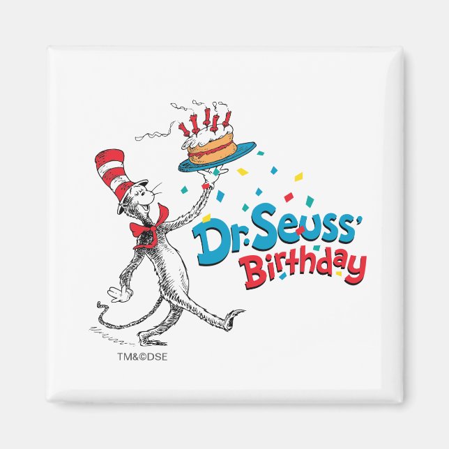 Imã O Gato no Chapéu | Aniversário do Dr. Seuss (Frente)