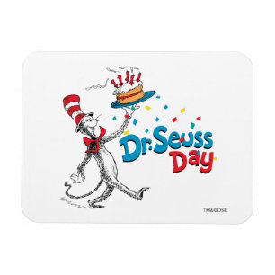 Ímã O Gato no Chapéu   Dia do Dr. Seuss
