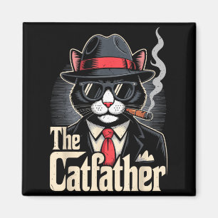 Imã O Gato Paiterno Gato de Smoking Pai Feliz Dia dos
