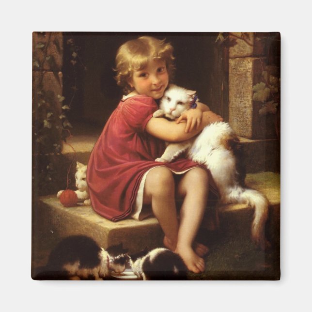 Imã O Gato Pet Favorito da Menina (Perrault) (Frente)