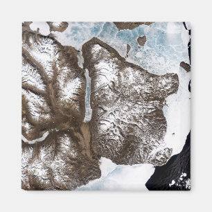 Imã O gelo do mar encosta no leste de Greenlan