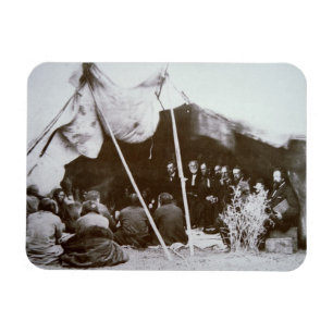 Ímã O general William T. Sherman (1820-91) preside em