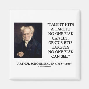 Imã O gênio do talento de Schopenhauer bate alvos que