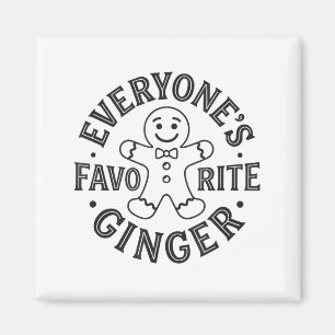 Imã O Gingerbread Man de Gengibre Engraçado Favorito d