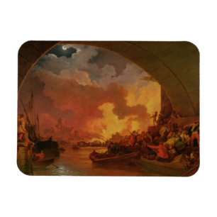 Ímã O grande fogo de Londres, c.1797 (óleo em canvas)