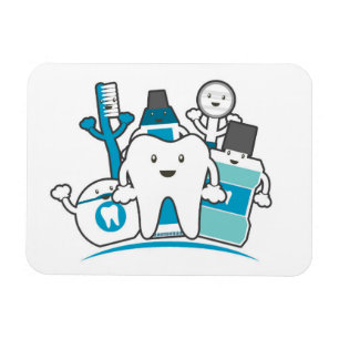 Ímã O grupo limpo dos dentes