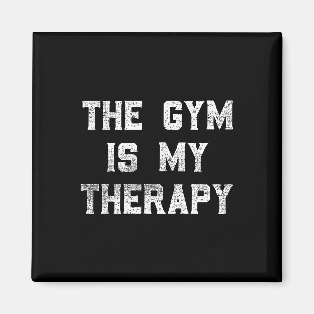 Imã O Gym É A Minha Terapêutica Levantando Humor Tee M (Frente)
