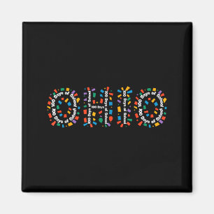 Imã O-h-i-o Engraçado 100º Dia De Escola Ohio Centro-O
